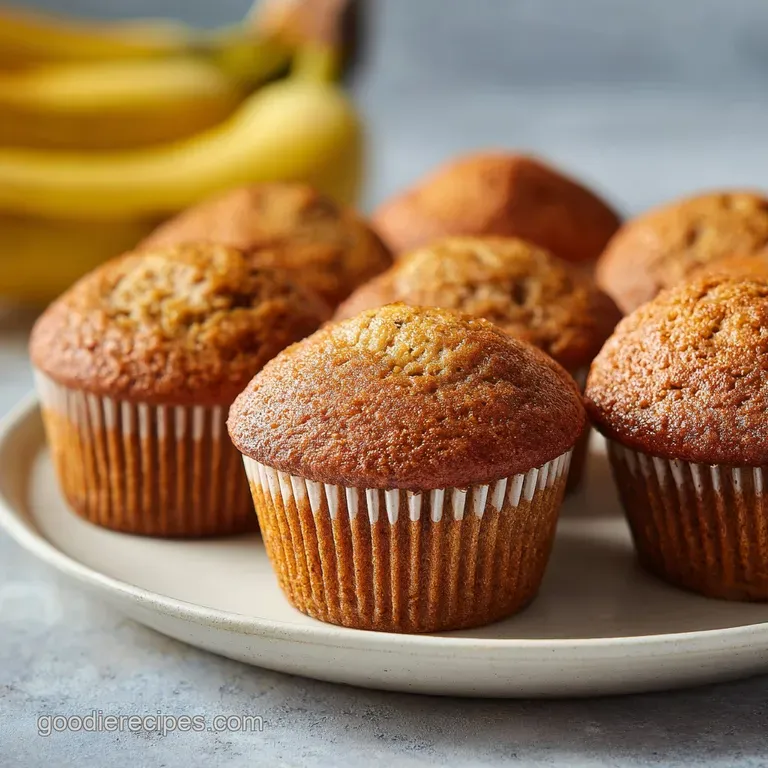 A moist, golden muffin on a white ceramic plate with a pat of melting butter and a light dusting of cinnamon.