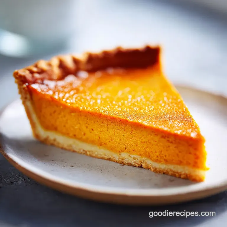 Whole baked tart with a deep orange center, topped with whipped cream swirls and a light dusting of ground cinnamon.