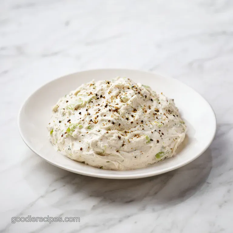 A chilled bowl of crisp shredded cabbage and carrots tossed in a thick, creamy white sauce with a hint of herbs.