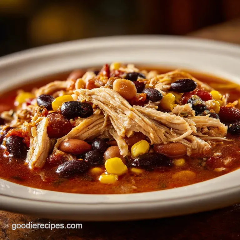A rustic bowl of red soup garnished with creamy avocado slices, shredded cheese, and a swirl of thick sour cream.