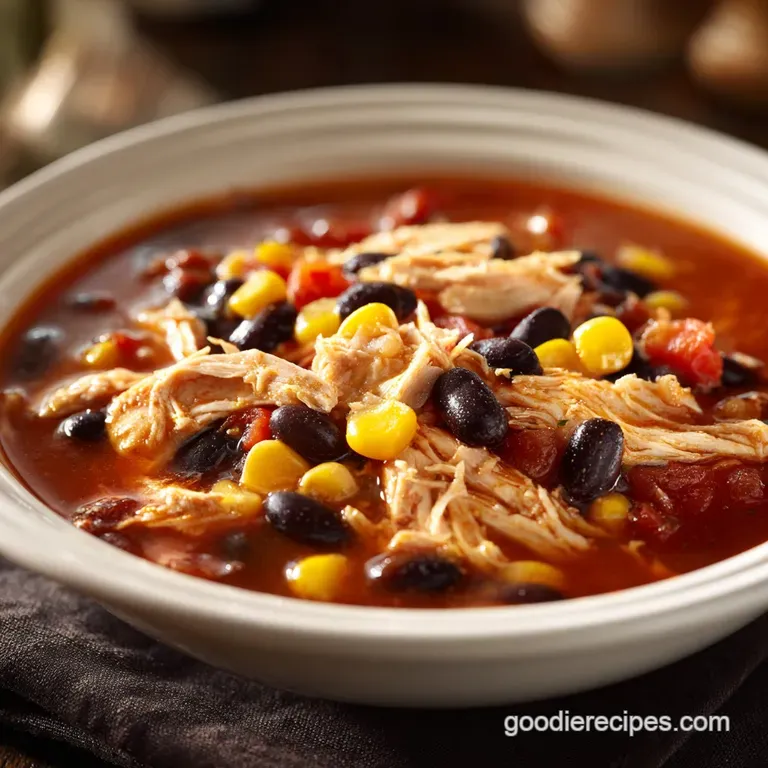 Easy Slow Cooker Chicken Taco Soup: Savory and Hearty