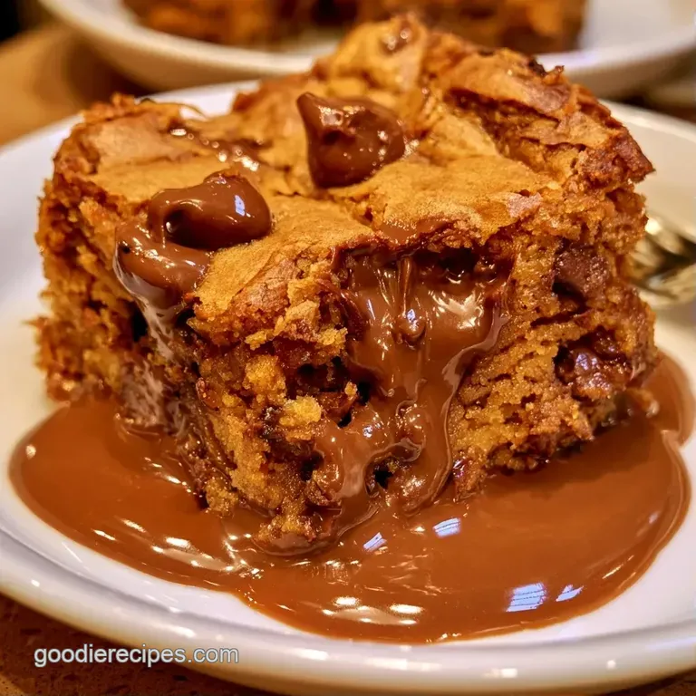 Neatly stacked squares of golden cookie bars on a white ceramic platter, accented by a glass of cold milk.