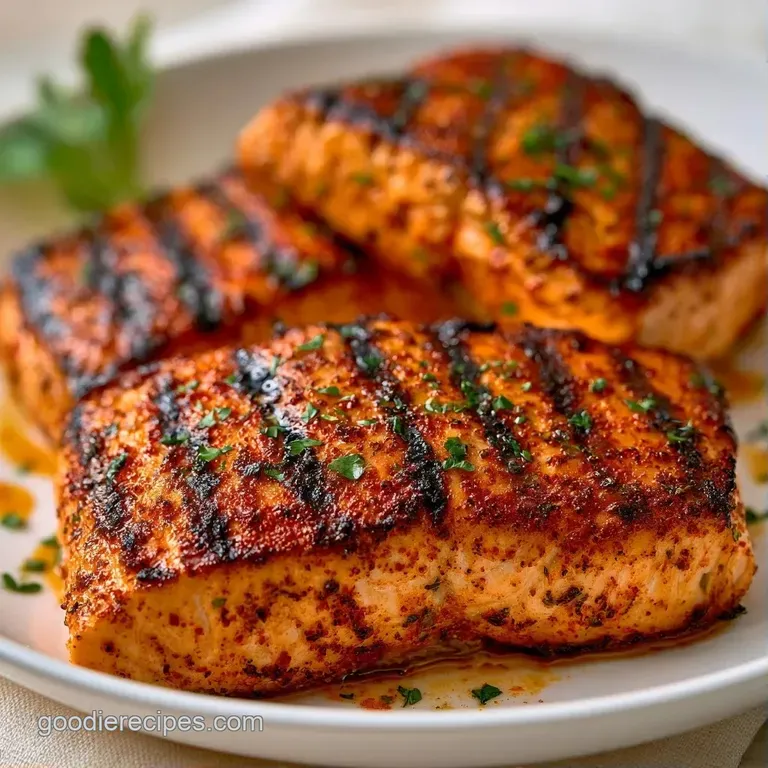 Searing pink salmon fillet elegantly plated with vibrant steamed greens and a bright wedge of fresh lemon.