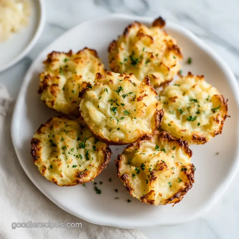 Garlic Parmesan Mashed Potato Cups: Golden and Baked