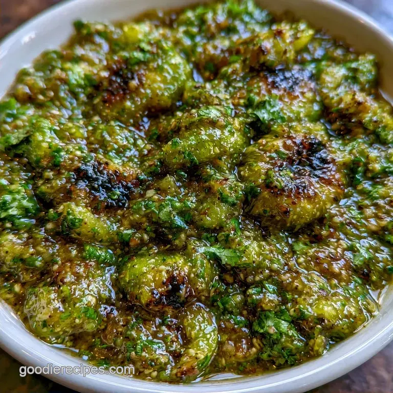 Authentic Garlic Roasted Tomatillo Salsa