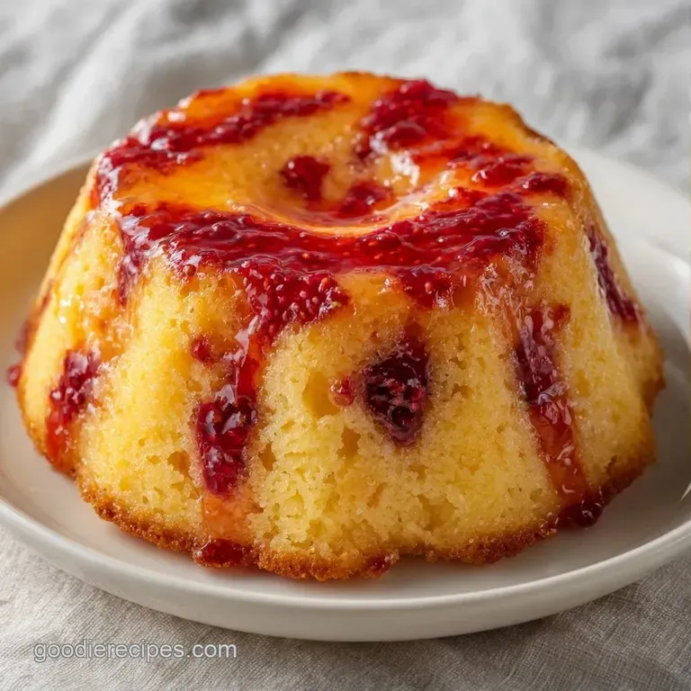 A neat slice of colorful sponge cake on a white ceramic plate, topped with a swirl of airy white whipped cream.