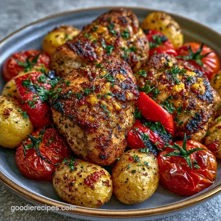 Greek Sheet Pan Chicken and Potatoes