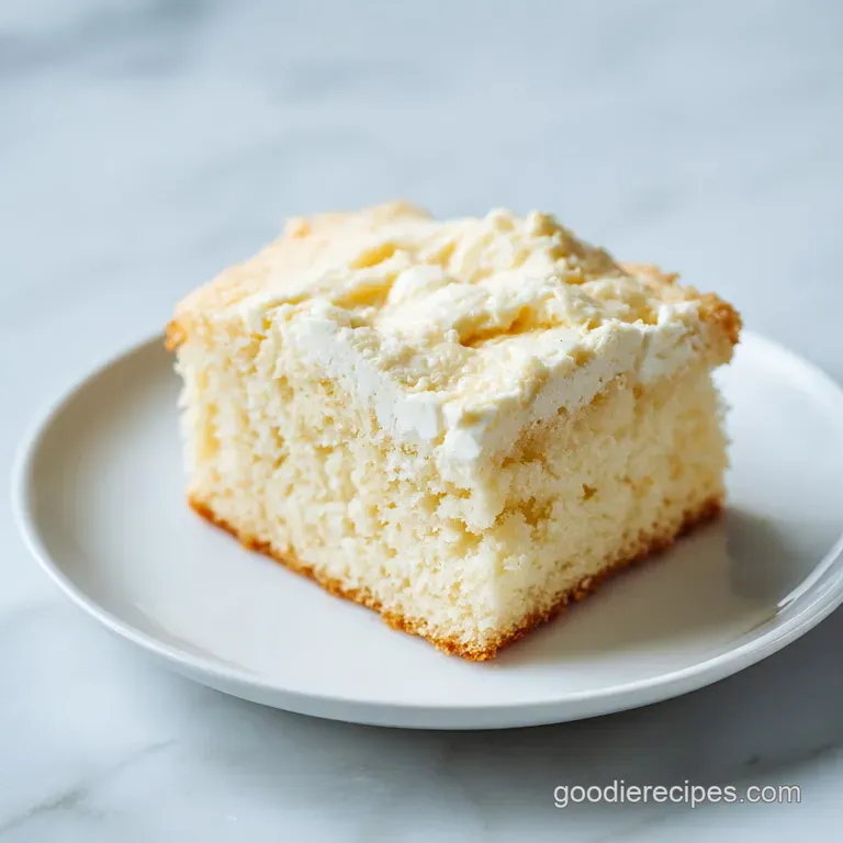 Heavenly White Snack Cake: Velvety and Moist
