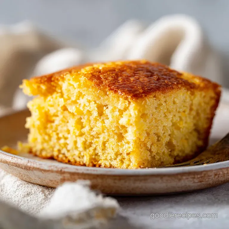 Moist Sweet Corn Bread with Honey Finish