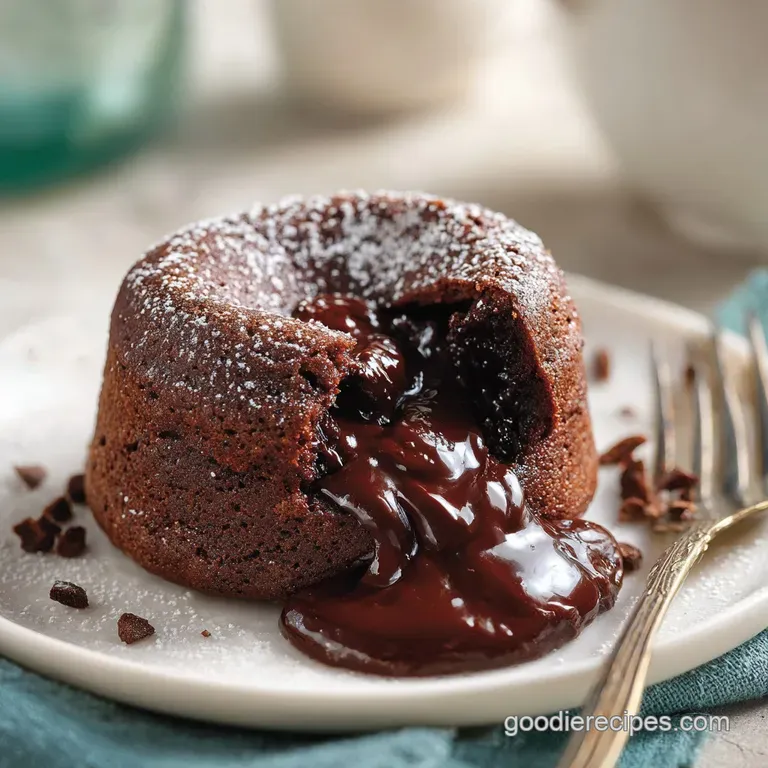 Dark chocolate cookies artfully arranged, with a hint of molten lava oozing from one.