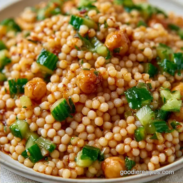 Mediterranean Pearl Couscous Salad with Chickpeas