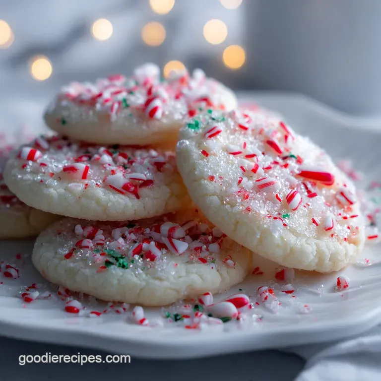 Peppermint Sugar Cookies: Minty White Chocolate Delight