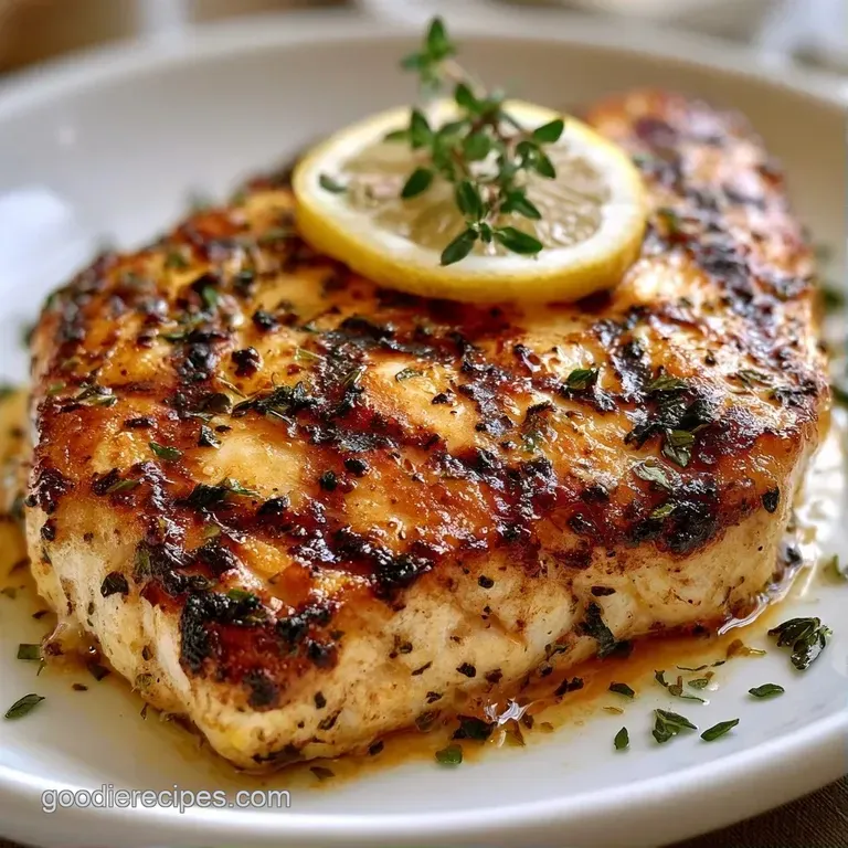 A perfectly seared fish fillet centered on a white plate with bright asparagus and a swirl of herb oil.
