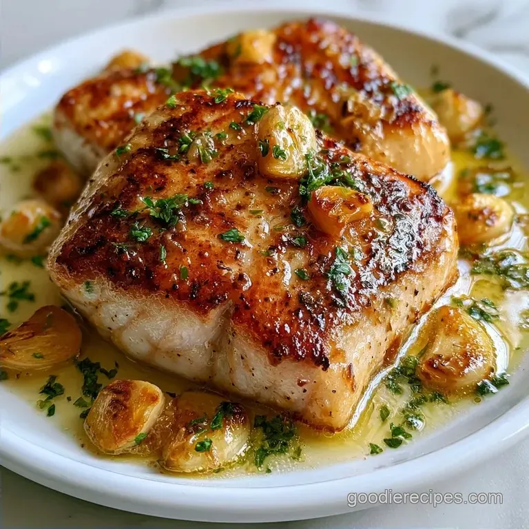 Buttery Roasted Garlic Grilled Fish
