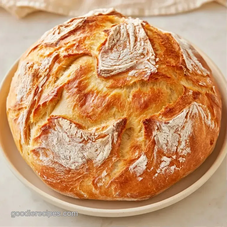 Thick slices of warm, crusty bread fanned on a white ceramic plate next to a small dish of golden melted butter.