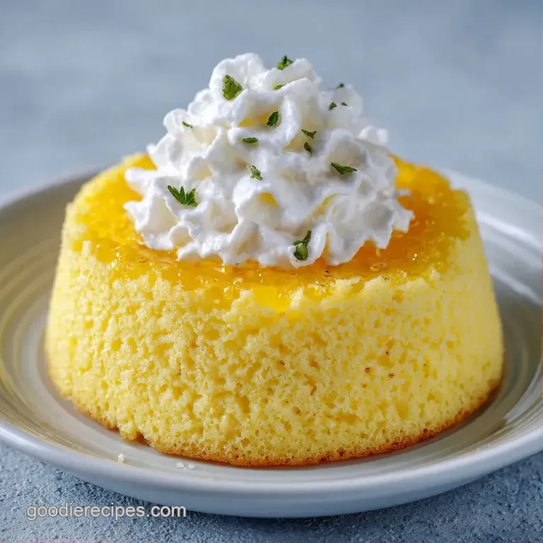 A slice of moist sponge cake with colorful gelatin pockets and whipped cream on a white ceramic plate with a fork.