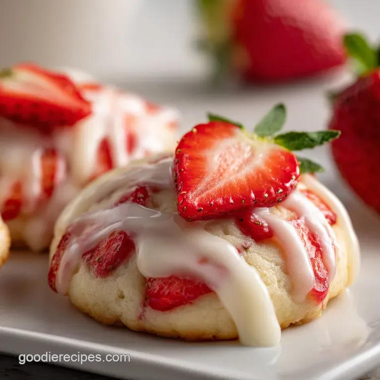 Strawberry Kiss Cookies: Tender and Silky