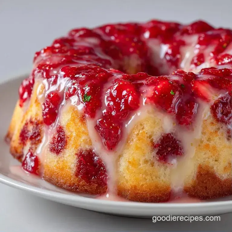 A moist slice of layered sponge cake topped with airy white cream and fresh berries on a sleek ceramic plate.