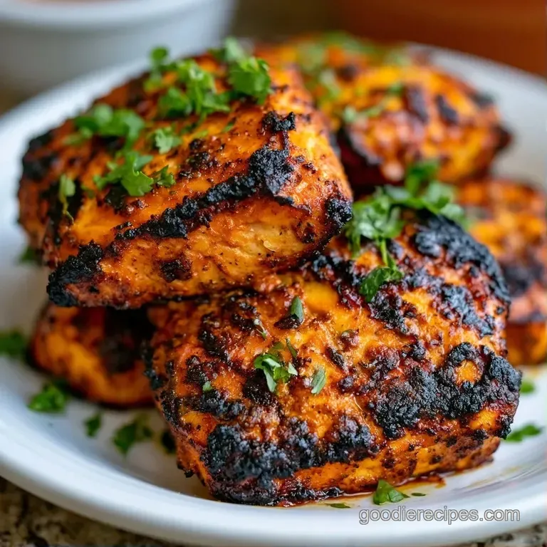 Searing hot orange fish fillets arranged on a slate platter with dollops of white yogurt and scattered green herbs.
