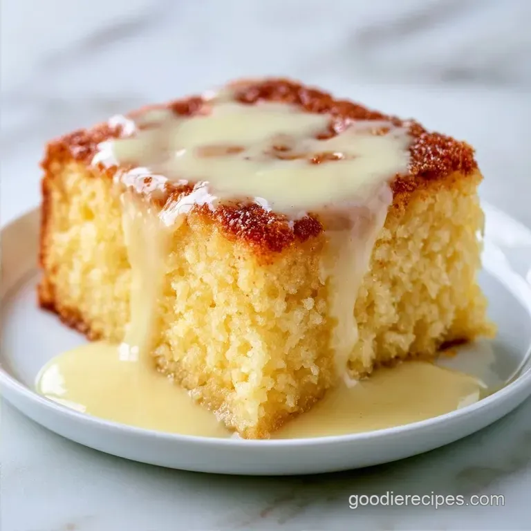 Lighter Vanilla Pudding Poke Cake