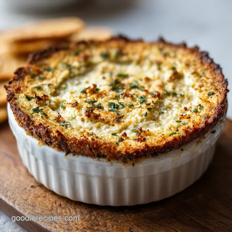 Artichoke Dip with Sizzling Parmesan Crust